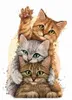 Mosaico diamantato, "Tre gatti che si accoccolano", ricamo Anteprima dell’immagine prodotto 3
