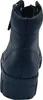 A rear view of a black leather boot. Voir les images du produit