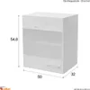 Glashängeschrank Küche - 50 cm breit - Milchglas, Anthrazit Produktbild-Vorschau 3