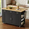 Carrello da cucina pieghevole con piano di lavoro, isola Anteprima dell’immagine prodotto 1