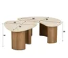 LEVEN Lifestyle Couchtisch WASI SABI 2´er Set organische Produktbild-Vorschau 4