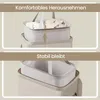 Wäschekorb 100 L mit Deckel und Griffen | Beige | 32x42x75 Produktbild-Vorschau 7