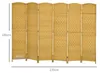 HOMCOM Paravent, 6-dielny, 270 x 180 cm, predelovací panel, Náhľad obrázku produktu 3