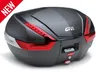 Givi Monokey Topcase V47NN in Carbonoptik mit roten Produktbild-Vorschau 3