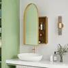 A modern bathroom vanity with a sink, faucet, and a medicine cabinet. Produktbild-Vorschau