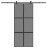 vidaXL Posuvné dvere s kovaním 90x205 cm tvrdené sklo a Náhľad obrázku produktu 7