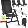 tillvex Chaise de jardin Premium 4 pièces noir pliable en Voir les images du produit 1