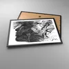 Gerahmtes Poster - Schwarzer Rahmen - Frau Linie Kunst. - Produktbild-Vorschau 3