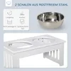 PawHut Vyvýšená miska pro psy Miska na krmivo se 2 miskami Náhled obrázku produktu 5