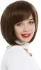 WIG ME UP Perücke kurz Bob Longbob Scheitel Braun Produktbild-Vorschau 3