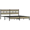 vidaXL Metallbett ohne Matratze Sonoma-Eiche 193x203 cm Produktbild-Vorschau 3