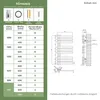 S'AFIELINA 762x400mm designerski grzejnik łazienkowy Podgląd zdjęcia produktu 6