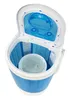 An open, top-down view of a small, portable washing machine with a blue and white exterior and interior. Anteprima dell’immagine prodotto