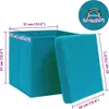 vidaXL Aufbewahrungsboxen mit Deckeln 4 Stk. Babyblau Produktbild-Vorschau 5