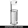 Toilettenpapierhalter Stand schwarz Klopapierhalter WC Bad Produktbild-Vorschau 5