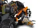 A close-up view of a LEGO toy vehicle, highlighting its mechanical features and accessories. Produktbild-Vorschau