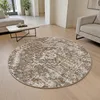 Beiger Teppich mit Vintage-Medaillon und floralen Details Produktbild-Vorschau 1