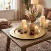 Grand plateau rond en métal « Nizza Gold » de 50 cm | Voir les images du produit 2