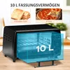 Mini-Ofen Toasterofen, 1 Backblech, 1 Grilrost, 10 L Produktbild-Vorschau 4