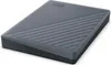 A gray external hard drive is shown from a slightly elevated angle against a white background. Produktbild-Vorschau