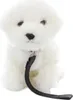 Peluche bichon maltais avec laisse 28 cm Voir les images du produit 1