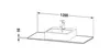 Konsole XSQUARE mit Auschnitt 16x1200x550mm graphit matt 16 Produktbild-Vorschau 2
