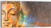 DEQORI Glasbild Echtglas 60x30 cm 'Meditierender Buddha' Produktbild-Vorschau 1