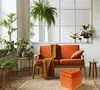 mg design Polsterhocker, 45x45 cm, Farbe Orange – weicher Produktbild-Vorschau 3