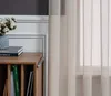 Lot de 2 rideaux transparents en lin, prêts à poser, beige, Voir les images du produit 4