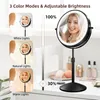 Verlichte Make-upspiegel 1X/10x met 360° Rotatie en Productafbeelding-voorbeeld 3