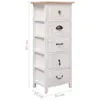 vidaXL Beistellschrank 35x25x87 cm Massivholz Paulownia Produktbild-Vorschau 6