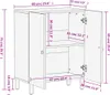 vidaXL Beistellschrank 60x33x75 cm Massivholz Mango Produktbild-Vorschau 7