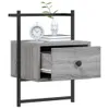 Wand-Nachttisch Grau Sonoma 35x30x51 cm Holzwerkstoff Produktbild-Vorschau 3