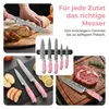 UISEBRT Kochmesserset 6 teilig Küchenmesser Set Edelstahl Produktbild-Vorschau 5