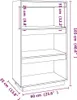 Bücherregal/Raumteiler Schwarz 60x35x103 cm Massivholz Produktbild-Vorschau 7