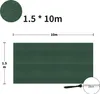 Diagram showing the dimensions of a dark green shade net, with a close-up of the material texture and a bundle of zip ties. Náhľad obrázku produktu