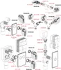 A diagram showing various plumbing components and their part numbers. Produktbild-Vorschau