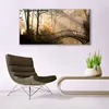 Glasbilder 140x70 Wandbild Druck auf Glas Wald Brücke Produktbild-Vorschau 3