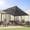 sweeek - Rechteckiger Sonnenschirm 3x4 m - Grau Produktbild-Vorschau 2