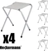 Stół składany z otworem 120x60cm Heckermann Czarny + 4x Podgląd zdjęcia produktu 4