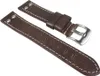 Uhrenarmband Vintage Look Leder Band Dunkelbraun 24769S, Produktbild-Vorschau 1