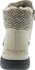 The back view of a beige high-top sneaker boot with a knitted cuff and fur lining. Anteprima dell’immagine prodotto