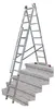 krause corda alu aluminium leiter schiebeleiter anlegeleiter aluleiter teleskopleiter ausziehleiter sprossenleiter ausziehbar leitern bockleiter gerüst arbeitsgerüst kleingerüst leitergerüst 3x11 3x9 3x7 fahrgerüst anstellleiter Podgląd zdjęcia produktu