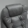A close-up view of the headrest and upper back of a gray office chair. Náhled obrázku produktu