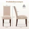 Lot de 2 chaises de salle à manger COSTWAY, chaises de Voir les images du produit 3