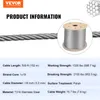 VEVOR 150m 3.2mm Câble en acier inoxydable T316 Câble Voir les images du produit 7