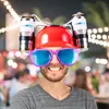 Relaxdays Party Trinkhelm, Helm mit Schlauch, für 2 Dosen Produktbild-Vorschau 2