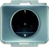 A close-up, front-facing view of a single electrical outlet. Produktbild-Vorschau