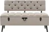 vidaXL Lavice s úložným prostorem a opěradlem 110 cm Náhled obrázku produktu 2