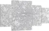 Bild auf Leinwand - Leinwandbild - 4 Teile - Stadt Karte Produktbild-Vorschau 1